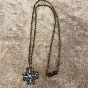 Virgins Saints and Angels Cross Necklace
